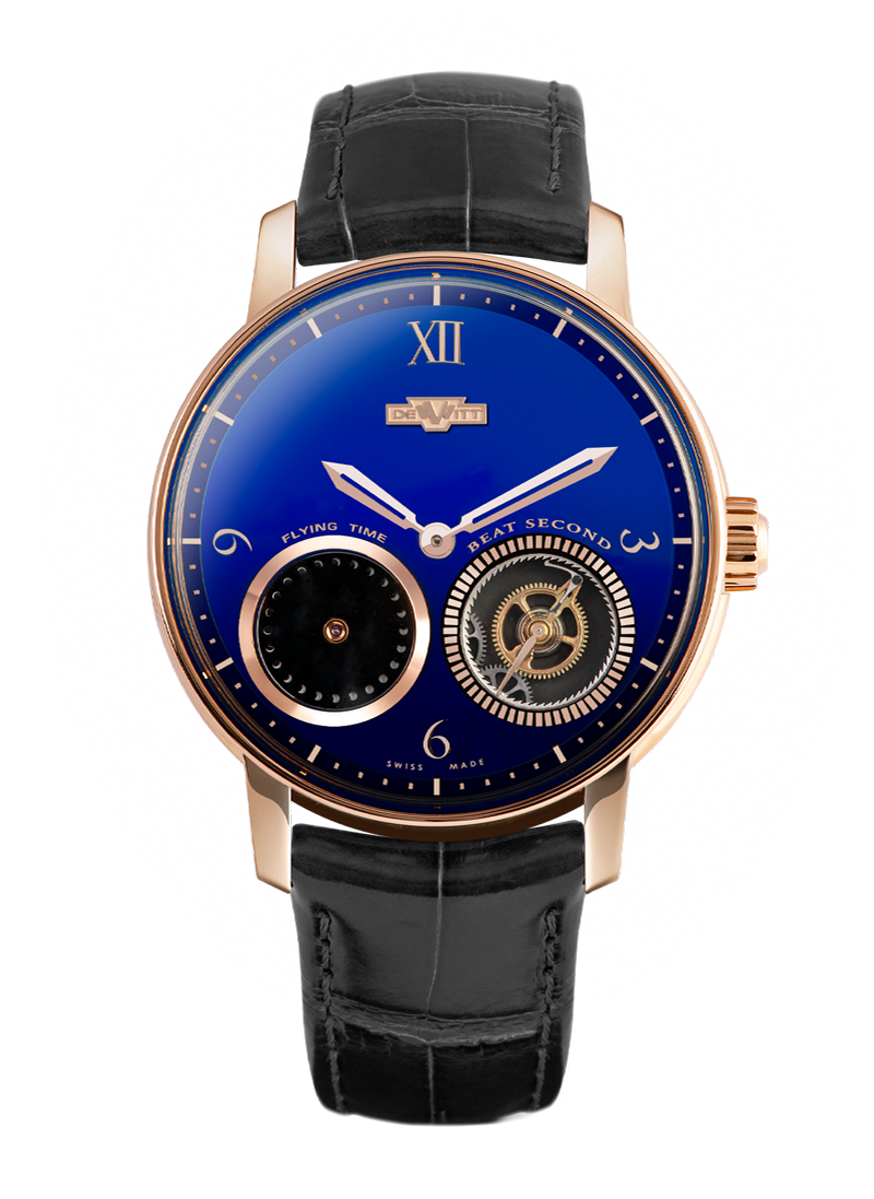 DeWitt Watch Academia Out of Time Rose Gold & Dark Blue