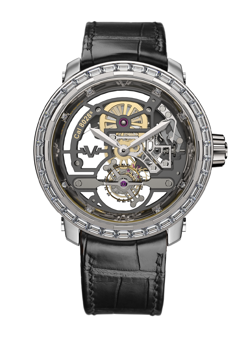 Academia - Skeleton - Tourbillon - White Gold & Diamonds